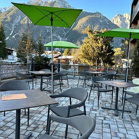 Terrasse im Hotel Kristall